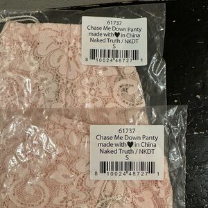NWT We Are HAH “Chase Me Down Panty” sz Small pale pink / naked truth